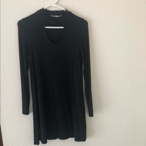 Black dress with choker neck detail